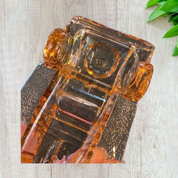 Vintage Mercedes-Benz Glass Paperweight Pink Amber - Picture 13 of 13